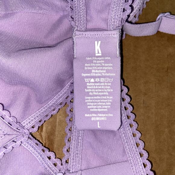 Kit Undergarments Bra Size Large Lavendar Color NEW - Picture 2 of 5